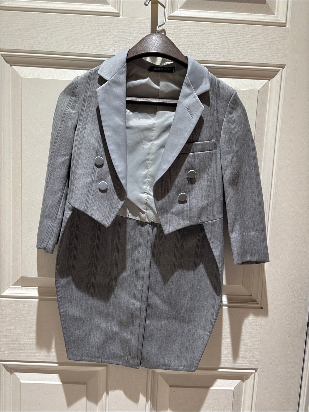 Boy’sLight Gray Formal Tailcoat Jacket